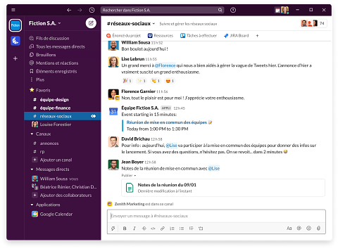 Slack Dashboard Screenshot